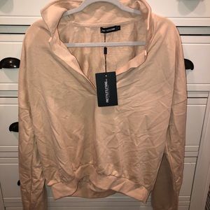 Tan Collared Sweatshirt